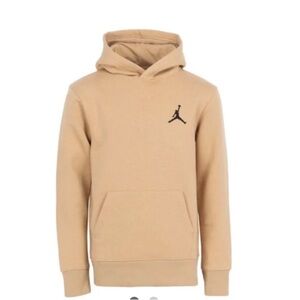 LIKE NEW!  Kids’ Jordan Pullover - Tan Hoodie with Black Air Jordan Logo